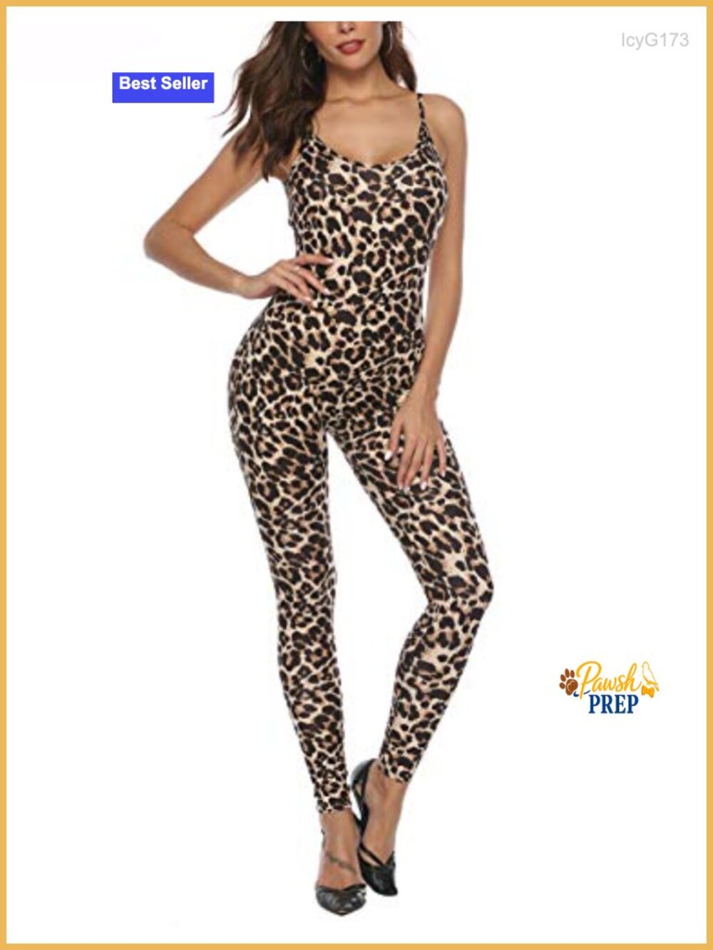 Slim Bodycon Tank Jumpsuit Romper Sleeveless Leopard Print